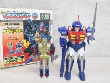 【行董】タカラ 戦え！超ロボット生命体 トランスフォーマー サイバトロン プリテンダー メタルホーク 当時物 元箱あり 現状品 AG000ABC42