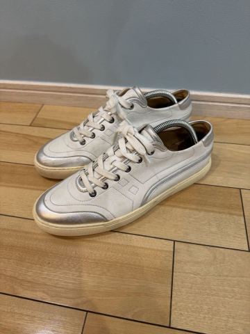 HERMES エルメス　スニーカー　ホワイトレザー/シルバー　　サイズ41.5 26.5cm