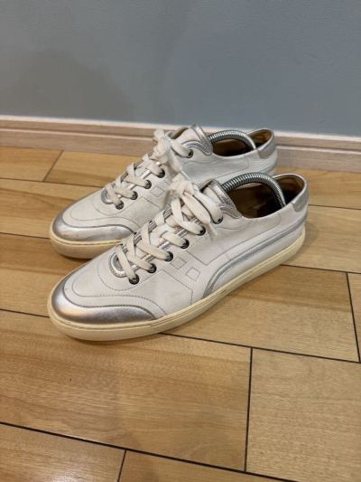 HERMES エルメス　スニーカー　ホワイトレザー/シルバー　　サイズ41.5 26.5cm