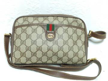 1円～ GUCCI オールドグッチ GGスプリーム シェリーライン ショルダーバッグ ブラウン系 116.02.089 イタリア製 ヴィンテージ 鞄