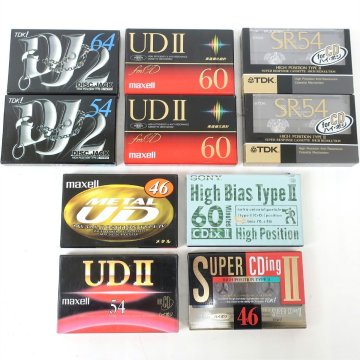 1円【未使用】maxell TDK ハイポジ メタルカセット10本セット SUPER CDingII他/UD2・60(F) SCD2-46A他/65