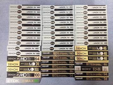  [260228-12M]【現状品】《カセットテープ》メタル/45本 大量まとめ DENON JACK IV maxell METALUD SONY ES TDK MA-X TYPE IV