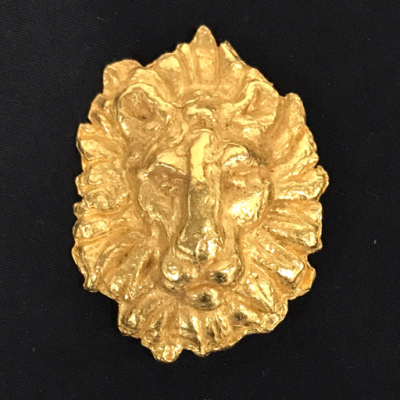 1円 イヴサンローラン リブゴーシュ ブローチ ゴールドカラー ライオン アクセサリー YVES SAINT LAURENT B1500