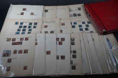 (709)古い外国切手アルバムベルギー最初の切手1849年~1861年未使用ペア消印付き使用済み 無目打ちなし レオポルド1世 エンタイア 約342点