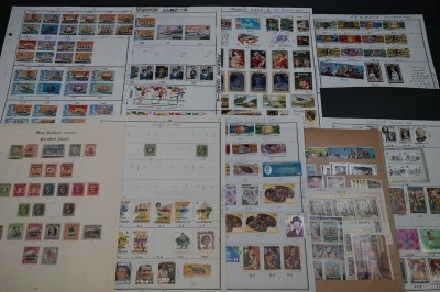 (699)古い外国切手ペンリン島 初期最初の切手1902年~1986年 ニュージーランド加刷 英領 イギリス領 普通切手 小型シート 未使用 消印付き