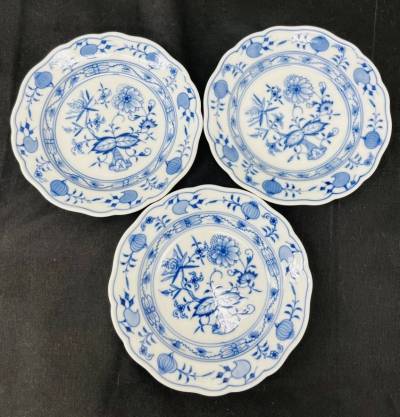 A505-CH14-2149 Meissen マイセン 500 59 12 ブルーオニオン 小皿 取り皿 器 プレート 洋食器 3点セット IM