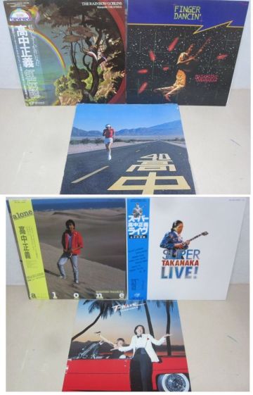 LP・高中正義 6セット・虹伝説 帯付、T-Wave ブルーカラーレコード、An Insatiable Highなど/03-81