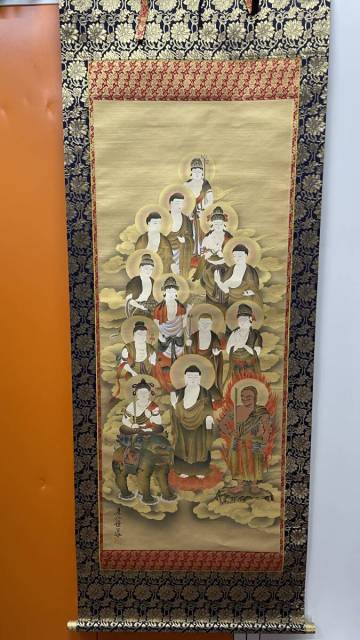 掛け軸 十三佛 仏画 掛軸 絵画 箱入り 仏 法事 仏事