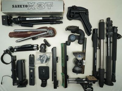 ★カメラ三脚・一脚・雲台など★Manfrotto/Velbon/GITZO/ 等 計:14点まとめ【ジャンク品】32333