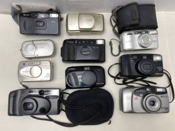 コンパクトフィルムカメラ 10点 まとめ Canon PENTAX FUJI OLYMPUS RICOH MINOLTA 動作未確認 
