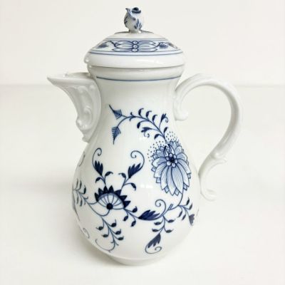 N220-SG8-1359 Meissen マイセン 食器 茶器 コーヒーポット ブルーオニオン 磁器 約16cm&times;21cm KA