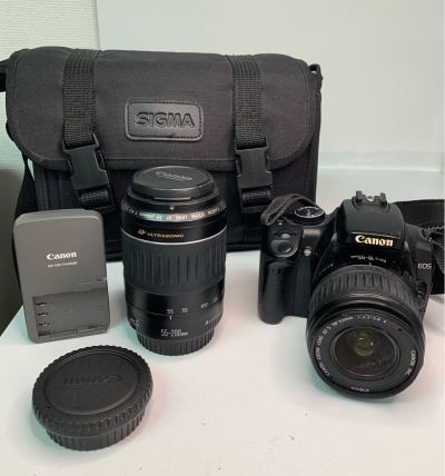 1円スタート 7005 Canon キャノン デジタル一眼レフカメラ EOS Kiss Digital X デジタルカメラ DS1216151 LENS EF-S 18-55mm 1:3.5-5.6 Ⅱ 