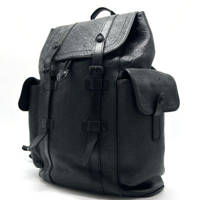 1円【極上品】LOUIS VUITTON ルイヴィトン クリストファー モノグラム トリヨン バックパック リュック ブラック メンズ y2k 旅行 PC 通勤