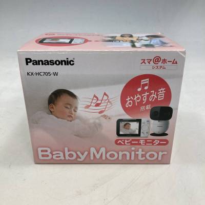 1159405-12 Panasonic/パナソニック ベビーモニター KX-HC705-W ホワイト スマ@ホーム システム 動作未確認 ジャンク品 箱付き