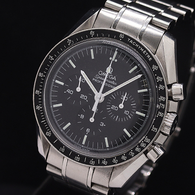 1円 保付 稼働 オメガ スピードマスター プロフェッショナル 3570.50 77774393 手巻き 2.28OH済 黒文字盤 メンズ腕時計 0045320 1ERT MST