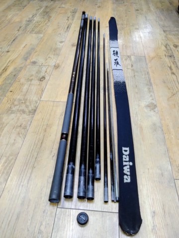 中古鮎竿、ダイワ硬派疾早瀬扱90SJ替穂先