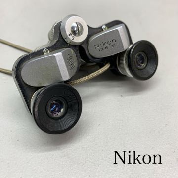 H■① Nikon ニコン 日本光学 小型双眼鏡 ミクロン 7x15 8&deg; コンパクト ミニサイズ オペラグラス 紐付き ビンテージ 現状品