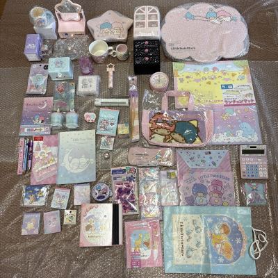 5. 大量まとめ売り サンリオ リトルツインスターズ キキララ 時計 机 テーブル 木製チェスト 電卓 マグカップ 雑貨 メモ レターセット