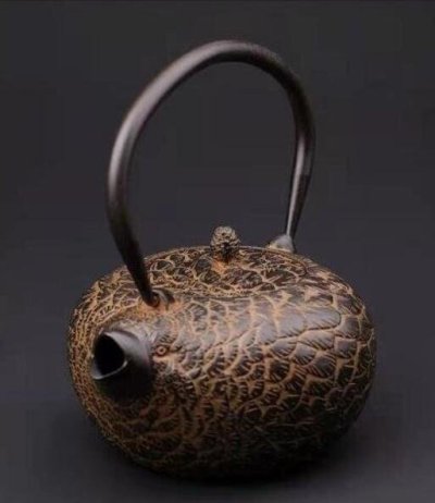 高級製品/綺麗☆ 茶壺☆ 手彫り鉄壺 鉄やかん 鉄分補給 未塗装鉄器◆ 鉄器◆ 茶道具