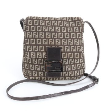 1円■美品■フェンディ■ズッキーノ マンマ バゲット バケット ズッカ 8BT075 レザー ショルダーバッグ 斜め掛け レディース EEE DQ62-8