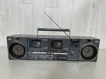 SHARP シャープ テーブルコンポーネントシステム QT-88G ダブルラジカセ FM/AM ラジカセ オーディオ機器 通電確認済