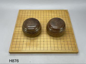 庄梅H876-100 囲碁セット　碁石　碁盤　碁笥　