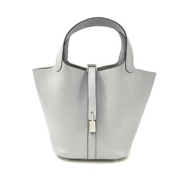 エルメス ピコタンロック PM 18 トリヨンクレマンス 新色 グリパンタン K刻印 シルバー金具