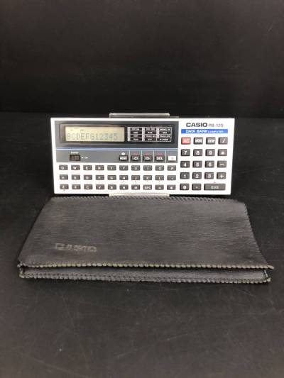 【電池交換済み】稼働品 CASIO カシオ ポケットコンピュータ PB-120 ケース付き データバンク 
