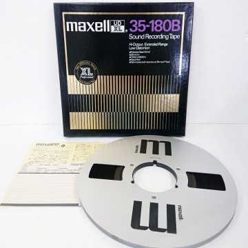 maxell『マクセル UD XL 35-180B オープンリールテープ 10号 メタルリール 箱付き』記録媒体 オーディオ 音響機器 当時物