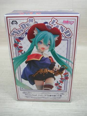 08/H699★初音ミク　Wonderland フィギュア 長靴を履いた猫★プライズ★未開封