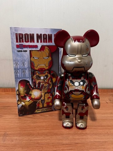 新品 メディコム・トイ BE@RBRICK/ベアブリック MARVEL IRON MAN MARK 400％ フィギュア 置物 28CM