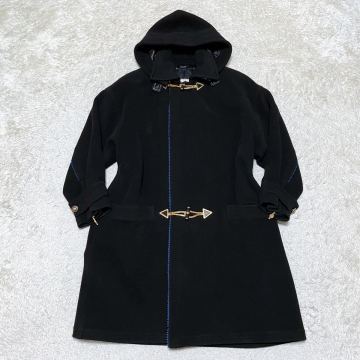 ジャンニヴェルサーチ GIANNI VERSACE ヴィンテージ ゴールドチェーン メデューサ ロングコート ダッフルコート キルティング 50 XL相当
