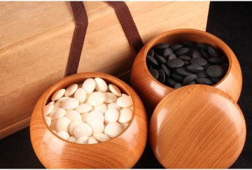 [URA]天然本蛤・那智黒石34号碁石/4-3-19　(検索)骨董/囲碁/碁笥/碁石/雪印/月印/華印/スワブテ/スワブデ