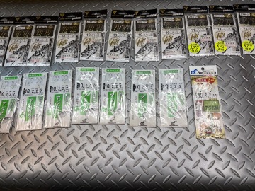 ■新品仕掛けセット１５　がまかつ　極アジビシ　ハヤブサ　アジビシ　等　計２０個セット
