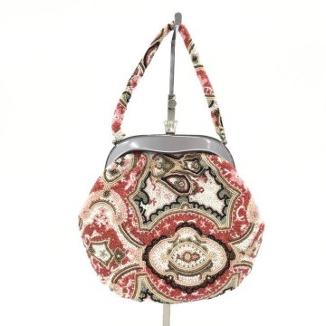 ハンドバッグ ビーズ 刺繍 がま口【ECAE1068】