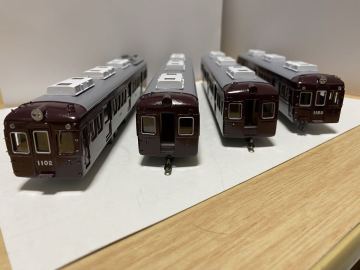 半完成品　ペーパー製　阪急１１００系　１１０２&times;４