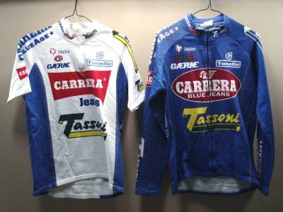 M59502【CARRERA】イタリア製 サイクリング ロードレーサー 自転車 バイク ジャージトップ 2点セット