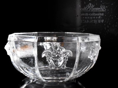 【雲】某資産家買取品 Versace Rosenthal ヴェルサーチ ローゼンタール メデューサ ガラス クリスタル 古美術品(小物入)Y8483 OTDjhg