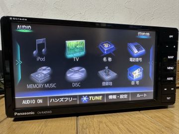2019年度版地図 ストラーダ CN-RA05WD 地デジフルセグ Panasonic純正新品アンテナキット付 Bluetooth USB ハンズフリー