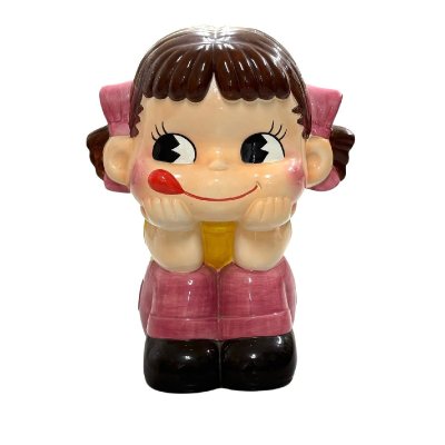 (12-3638) 不二家ペコちゃん人形 高さ60㎝ 陶器 製 キャラクタードール ヴィンテージ レトロ おもちゃ【緑和堂】