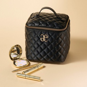 - 175 Elgance [エレガンス] レザー調 バニティポーチ コスメポーチ 送料450円