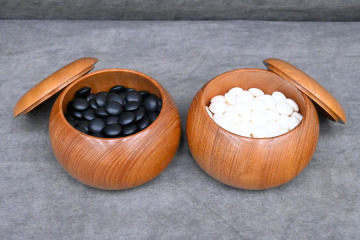 M012 極厚 蛤 ハマグリ 那智黒 碁石 碁笥 セット 囲碁 