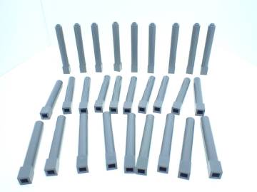 LEGO 正規品 28個 1&times;1&times;5 グレー 新濃灰 支柱 縦長ブロック 土台 パーツ 同梱可能 レゴ シティ クリエイター エキスパート お城シリーズ