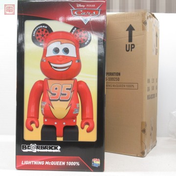 メディコムトイ BE@RBRICK カーズ ライトニング・マックィーン 1000％ ベアブリック 輸送箱付【EA