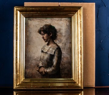 【うつわ】 木原和敏 『午後』 油彩 キャンバス F6号 1987年 額装 F446 古美術 骨董 古玩 画廊 インテリア