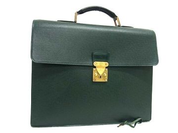 1円 LOUIS VUITTON ルイヴィトン M30034 タイガ モスコバ ビジネスバッグ ビジネスバッグ ブリーフケース 書類かばん グリーン系 FR8440