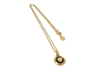 1円 ■美品■ VERSACE ヴェルサーチ メデューサ ネックレス ブレスレット アクセサリー メンズ レディース ゴールド系 BS3200