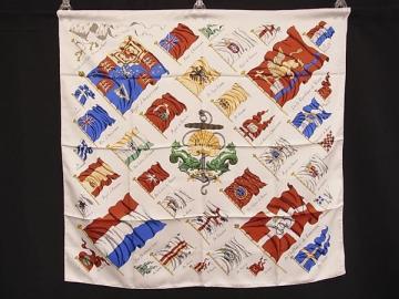 1円 ■極美品■ HERMES エルメス PAVOIS【船旗】カレ90 シルク100% 大判 スカーフ ストール ショール レディース アイボリー系 FY1009