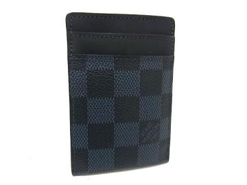 1円 ■美品■ LOUIS VUITTON ルイヴィトン N63217 ダミエコバルト ポルト カルト パンス カードケース 名刺入れ ネイビー系 HA0018