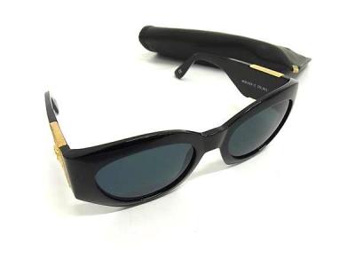 1円 ■美品■ GIANNI VERSACE ジャンニ ヴェルサーチ MOD.420/C メデューサ サングラス メガネ 眼鏡 レディース メンズ ブラック系 FT8180